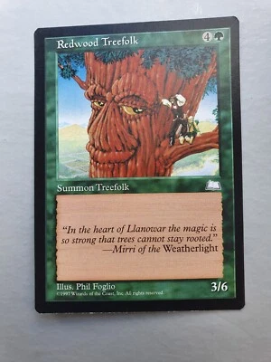 Redwood Treefolk, MTG Weatherlight (1997) Common Green Creature NM - Image 1 of 2