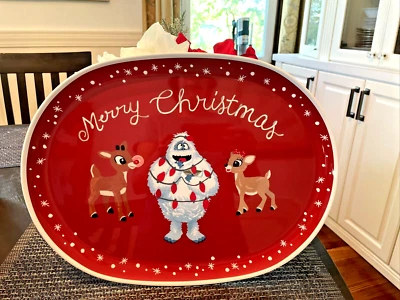 Vassoio piatto natalizio festa fienile ceramica Rudolph piatto festa Bumble Disney!. - Immagine 1 di 4