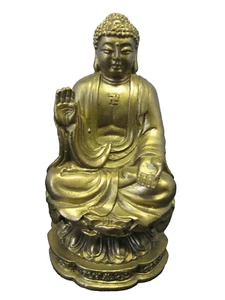 Estatuilla de Buda vintage de latón macizo - Imagen 1 de 12