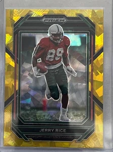 Jerry Rice 2023 Prizm Draft Picks Gold Ice Football Card #51 Delta Devils - Picture 1 of 2
