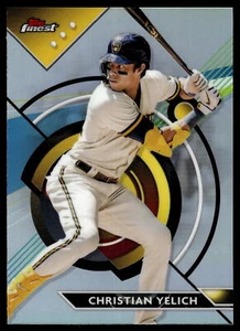 2023 Topps Finest CHRISTIAN YELICH REFRACTOR BREWERS #82 - Picture 1 of 2