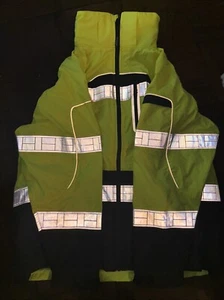 Class 3 Reflective High Visibility Waterproof Parka Safety Jacket ML Kishigo - Picture 1 of 9