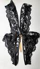Ann Summers Kir Crotchless Body S 8-10 Gold Tassle  Black New NO Tags