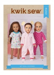 Kwik Sew Sewing Pattern 4343 18" Dolls Clothes American Girl (Simplicity S9425) - Picture 1 of 2
