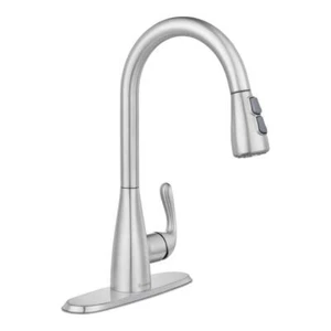 Glacier Bay Kitchen Faucet Single-Handle Pull-Down Sprayer, Stainless Steel - Picture 1 of 4