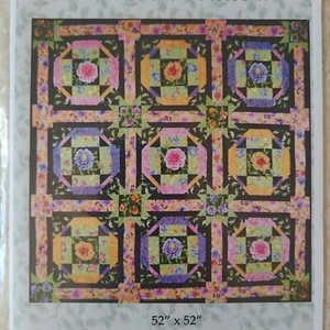 2008 Donna's Meadow 52x52" Wall Lap Crib Throw Quilt Pattern & Template - Picture 1 of 24