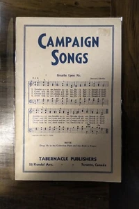 Campaign Songs. CHRISTIAN REVIVAL HYMNS 1914 Tabernacle Publishers TORONTO - Imagen 1 de 3