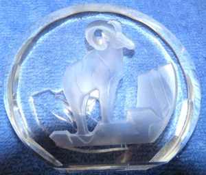 VTG Danbury Mint Bighorn from 12 Wildlife Crystals-Paperweight - 3"- W Germany - Picture 1 of 3