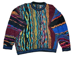 Vintage Multicolor  COOGI Biggie Smalls Sweater 90s Rare Size Unknown  3d Knit - Picture 1 of 10