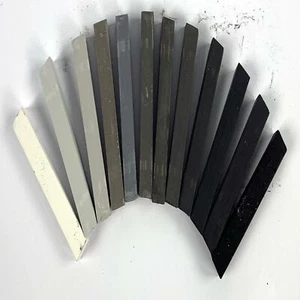 Weiche Graustufen Grauton Pastelltöne Weiß Grau Schwarz 12 Buntstifte Kunst Weiche Farbe - Bild 1 von 3
