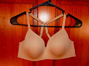 SO RACERBACK BEIGE BRA, WIRELESS, MEDIUM LINING, SIZE 36 C, 288952 - Picture 1 of 3