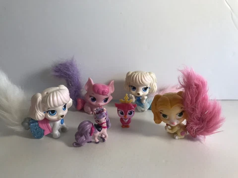 Disney Princess Palace Pets Lot of 6 ~ 2 Minis & 4 Larger Pets Cover