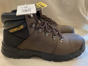 CATERPILLAR CAT MENS Shoes 12 BROWN Charge Steel Toe Boots WORK WEAR Medium NWT - Picture 1 of 17