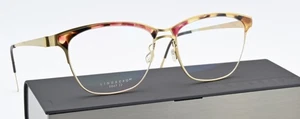Lindberg Glasses Frame 9847 Col Gt Strip Titanium Cat Eye Gold Havana Flexible M - Picture 1 of 13