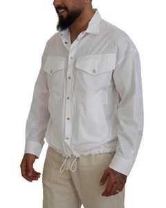 Preloved Dsquared² Poplin Shirt Relaxed Fit Men White Jackets - Picture 1 of 6