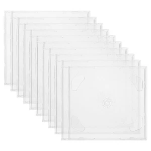 10pcs CD Storage Boxes Replacement DVD Disc Plastic Case CD Storage Box - Afbeelding 1 van 12