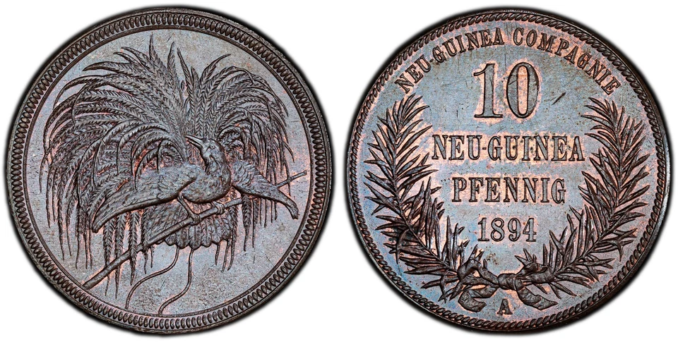 GNG 1894-A CU 10 Pfennig. PCGS MS64BN Berlin Bird of Paradise. Jaeger 703 - Image 1 of 1