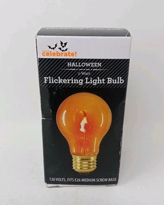 Halloween Flickering Orange Colored Replacement Light Bulb 1 Watt 120 V - Picture 1 of 4