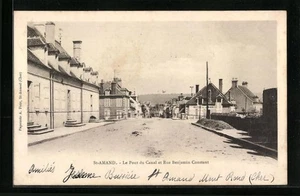CPA St-Amand, Le Pont du Canal et Rue Benjamin Constant 1904 - Picture 1 of 2