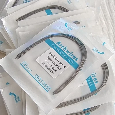 10pcs/pack Dental Orthodontic Stainless steel Arch Wire Rectangular - Imagem 1 de 4