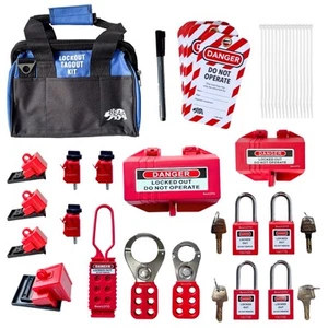 Industrial Lockout Tagout Kit (Loto) - Complete Safety Compliance Set with Pa... - Picture 1 of 9