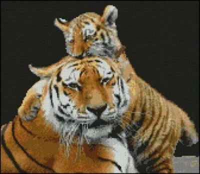 SUSANMOWER Siberian Tiger 10 Counted Cross Stitch Kit 12" x 10.5"