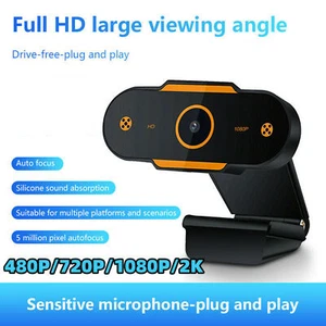 Microfono USB per webcam con messa a fuoco automatica webcam USB 2.0 per PC - Afbeelding 1 van 10