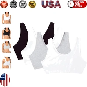 Tag-Free Women's Cotton Sports Bra Set - Comfortable 4-Pack for Gym & Leisure - Picture 1 of 9