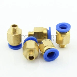 5 Pcs Air Pneumatic Quick Release Connector M10*1.5 Threaded metric 10mm Tube - Picture 1 of 4