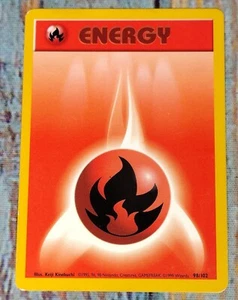 Pokemon Card Energy FIRE 98/102 Base Set 1999 (#4) - Picture 1 of 4