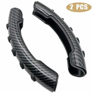 Carbon Fiber Non-Slip Steering Wheel Booster Cover For Audi A3 A4 A5 A6 A7 Q5 Q7 - Picture 1 of 12