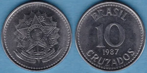 Brazil 1987 10 Centavos KM-602 Stainless steel aUNC #94 - US Seller - Picture 1 of 1