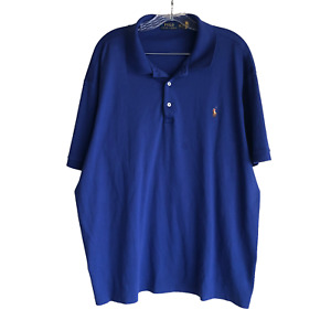 Polo Ralph Lauren Men's Polo Shirt 2XB Big Blue 100% Cotton Short Sleeve