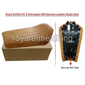 Adapté Pour Royal Enfield Gt & Intercepteur 650 D1 Cuir Simple Moto Siège - Photo 1/8