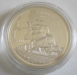 Nauru 10 Dollars 2007 Eisenbahn 80 Jahre Hindenburgdamm Silber - Bild 1 von 2