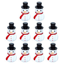 10 Stück  Mini-Schneemann Schneemann-Statue Weihnachtsdeko Spielzeug Schneekugel
