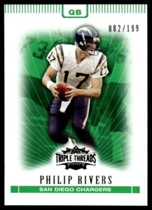 2007 Topps Triple Threads Emerald Philip Rivers 082/199 San Diego Chargers #13 - Picture 1 of 2