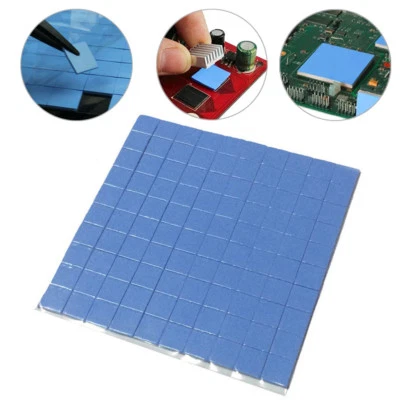 100pc 100x100x1mm GPU CPU Heatsink Cooling Thermal Conductive Silicone Pad Tool - Image 1 of 4
