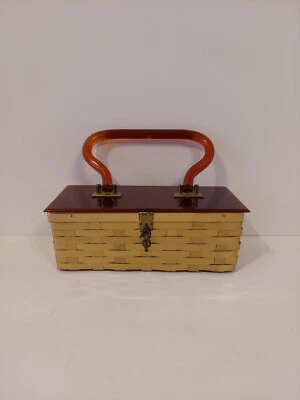 Vintage Dorset Rex Fifth Avenue Woven Metal And Bakelite Purse - Image 1 of 4