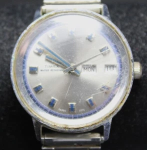 Timex Marlin 35mm Day/Date Watch - Parts/Repair - Picture 1 of 4