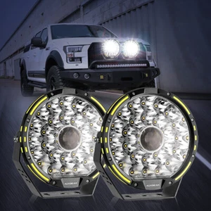 AUXBEAM 9"inch Round LED Driving Lights 360-PRO Spot Fog Lamp Offroad 4WD Truck - Picture 1 of 12