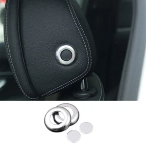 For Mercedes-Benz GLC 2016-2021 Steel Silver Seat Headrest Switch Button Cover - Imagen 1 de 7