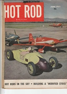 Revista Hot Rod edición de junio de 1951. Hot Rods in the Sky - Imagen 1 de 1