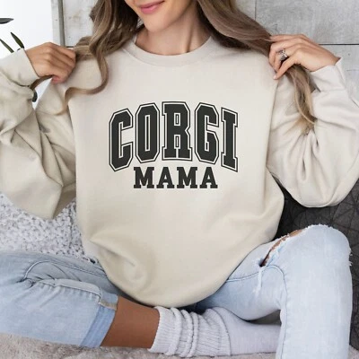 Corgi mom crewneck sweatshirt ,  Multiple Colors - Image 1 of 4
