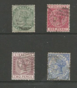 GIBRALTAR SG8-11 QV 1886-7 short set to 2.5d fine used cat £47 - Picture 1 of 1