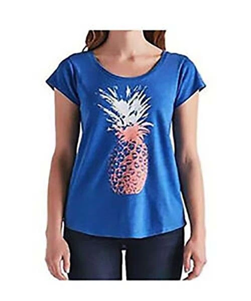 Lucky BRAND Pineapple Graphic Blue Short Sleeve Tee Medium Casual