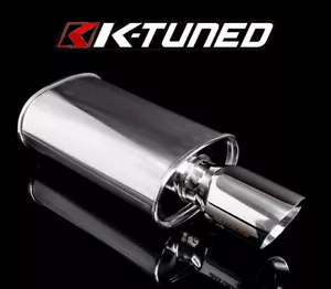 K-TUNED MUFFLER 3" UNIVERSAL 19" SHORT (BRUSHED FINISH) KTD-MFS-30S - Foto 1 di 4