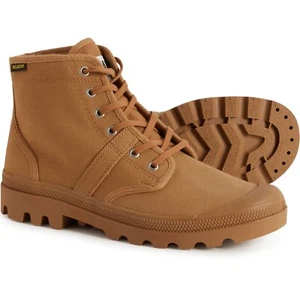 Palladium Men's Pallabrousse Brown Cinnamon Canvas Boots New Authentic Pair - Picture 1 of 6