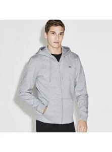 NUEVO Lacoste Sport Impreso Para hombres Gris con Cremallera Talla XL y 3XL SH2133 - Imagen 1 de 2