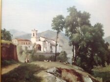 Belle reproduction sur toile Tableau Giacinto GIGANTE 1806-76 Paysage Italien